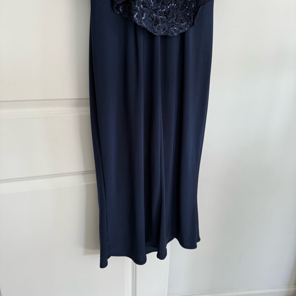 Marina Navy Blue Formal Dress Lace Sequins Size 10 - Picture 14 of 16